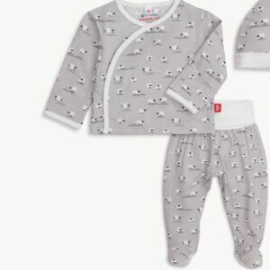 Magnetic Me Grey Sheep Print Baby Pajama Set